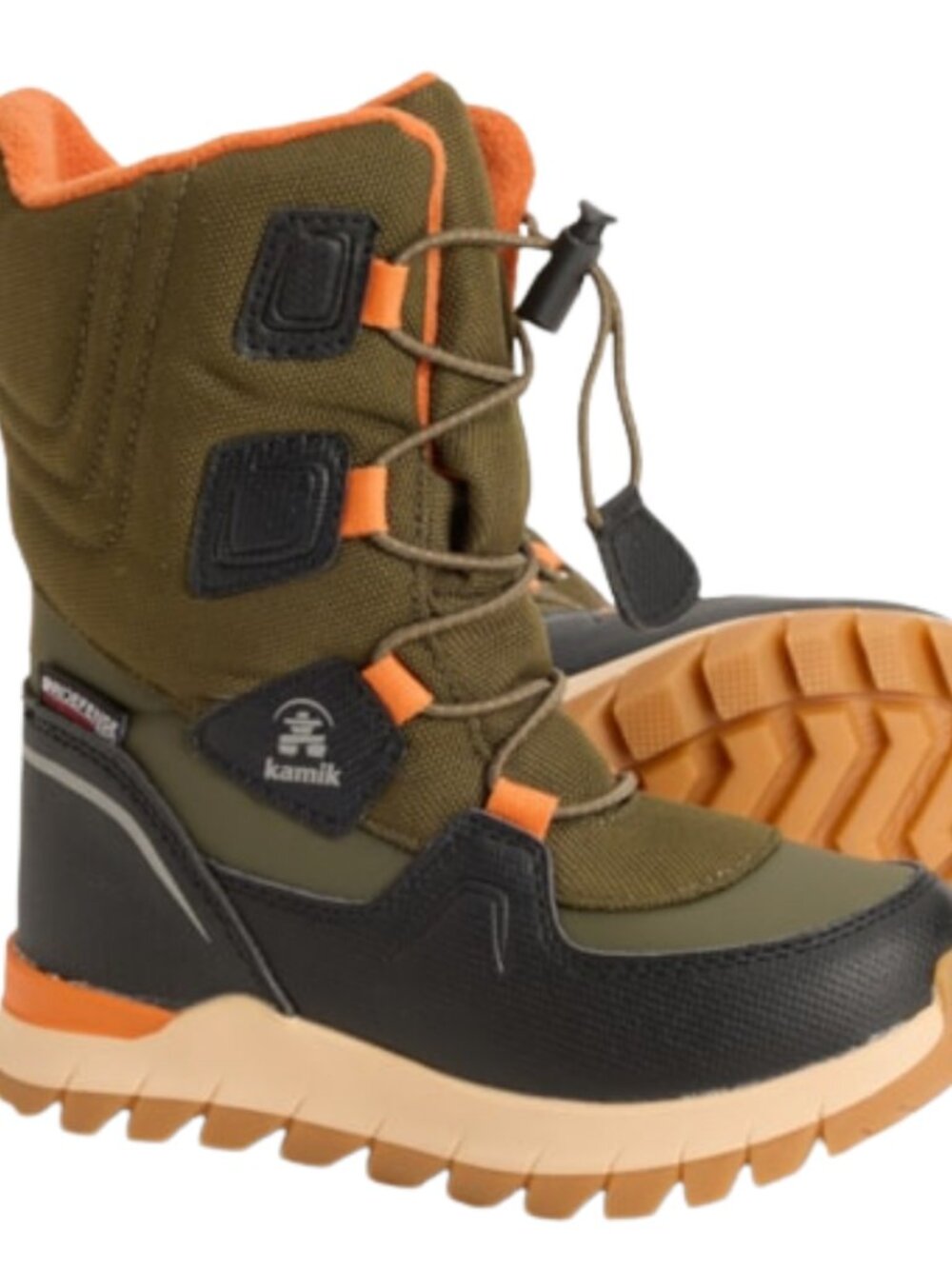 Kamik Bouncer 2 Youth Unisex Snow Boots Juniors 8 Olive Waterproof Insulated NWT
